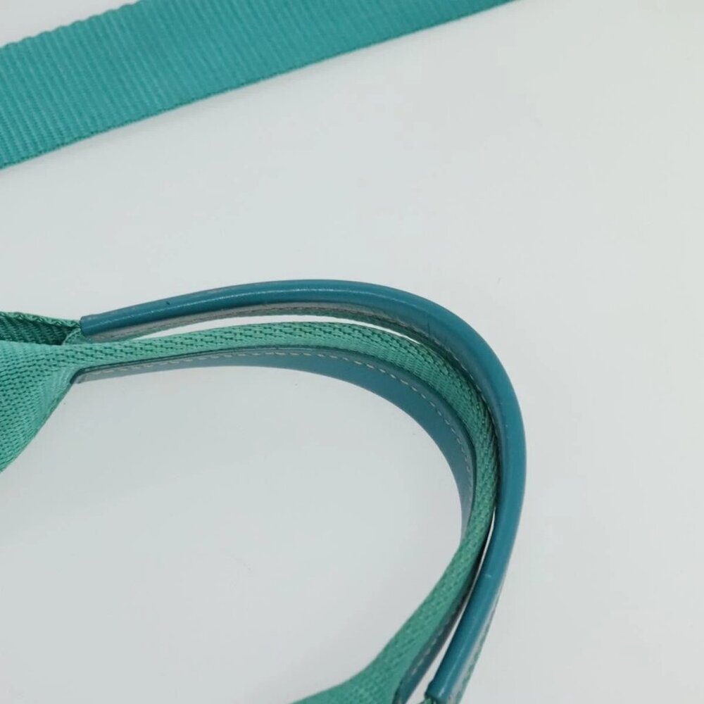 PRADA Tote Bag Nylon 2way Turquoise Blue Silver Auth ti3401 - Picture 9 of 16